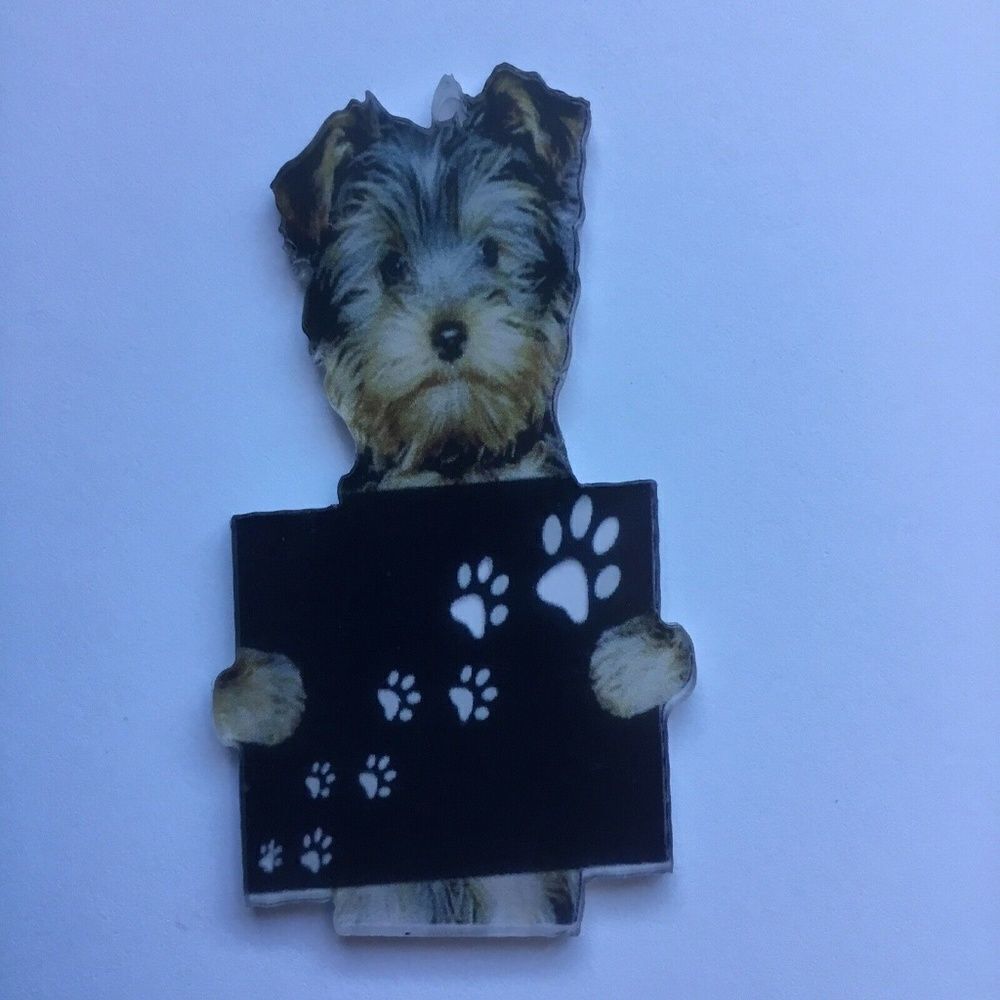 NWOT Dog Car Mirror Hanging Pendant Yorkshire terrier Ornament Decor